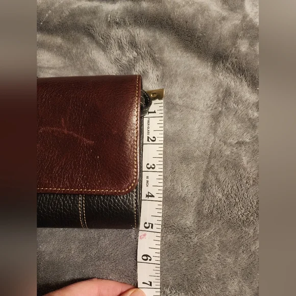 VINTAGE Brighton all leather wallet/crossbody purse/with original pen - Picture 11 of 11